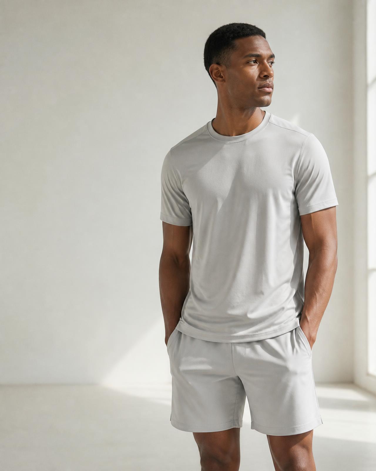Athlete standing in daylight